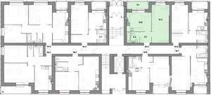 1-к квартира, вторичка, 46м2, 1/4 этаж