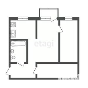 2-к квартира, вторичка, 43м2, 3/4 этаж