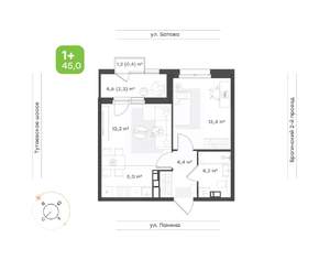 2-к квартира, вторичка, 42м2, 10/18 этаж