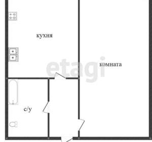 1-к квартира, вторичка, 30м2, 1/5 этаж