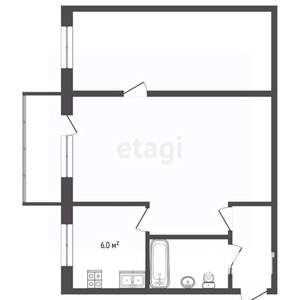 2-к квартира, вторичка, 45м2, 5/5 этаж