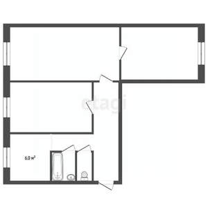 3-к квартира, вторичка, 59м2, 3/5 этаж