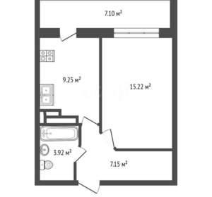 1-к квартира, вторичка, 36м2, 4/5 этаж