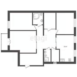 3-к квартира, вторичка, 143м2, 4/4 этаж