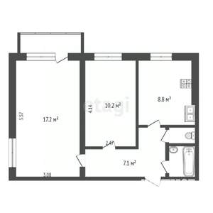 2-к квартира, вторичка, 47м2, 5/9 этаж