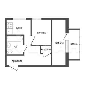 2-к квартира, вторичка, 45м2, 4/5 этаж