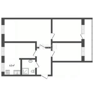 3-к квартира, вторичка, 69м2, 4/9 этаж