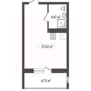 1-к квартира, вторичка, 34м2, 2/10 этаж