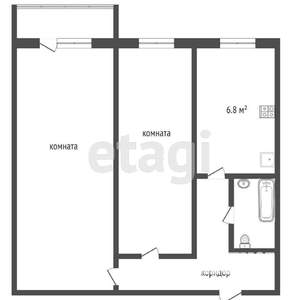 2-к квартира, вторичка, 44м2, 1/5 этаж