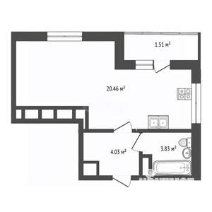Студия квартира, вторичка, 30м2, 7/12 этаж