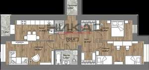 3-к квартира, вторичка, 94м2, 11/15 этаж