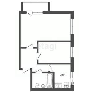 2-к квартира, вторичка, 41м2, 7/9 этаж