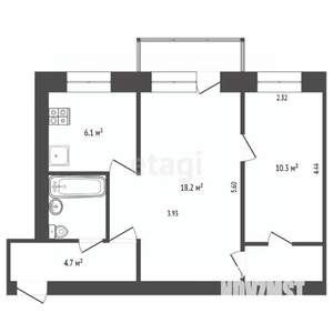 2-к квартира, вторичка, 45м2, 3/5 этаж