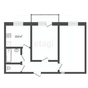 2-к квартира, вторичка, 57м2, 3/10 этаж