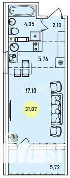 Студия квартира, вторичка, 32м2, 6/9 этаж