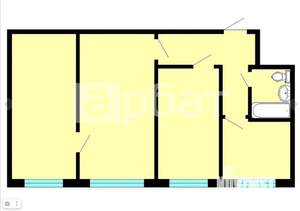 3-к квартира, вторичка, 57м2, 1/5 этаж
