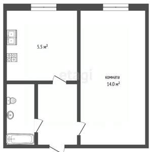 1-к квартира, вторичка, 22м2, 1/9 этаж