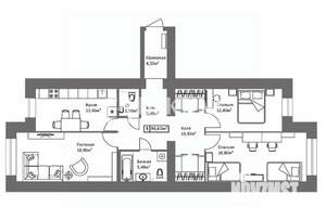 3-к квартира, вторичка, 95м2, 8/15 этаж