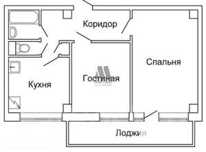 2-к квартира, вторичка, 50м2, 4/9 этаж