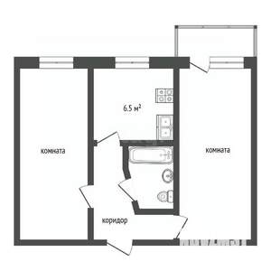 2-к квартира, вторичка, 44м2, 3/5 этаж