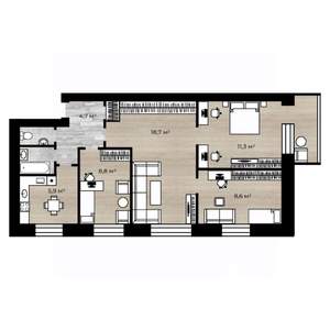 4-к квартира, вторичка, 62м2, 5/5 этаж