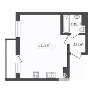 1-к квартира, вторичка, 30м2, 3/10 этаж