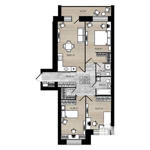 3-к квартира, вторичка, 92м2, 6/9 этаж