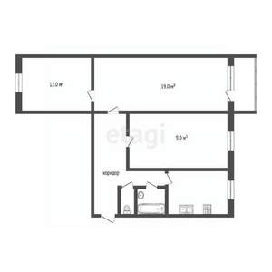 3-к квартира, вторичка, 58м2, 4/5 этаж