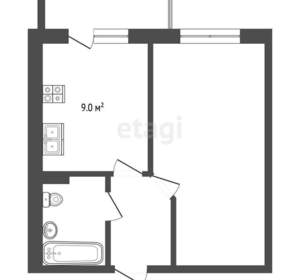 1-к квартира, вторичка, 30м2, 6/7 этаж