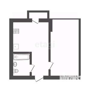 1-к квартира, вторичка, 35м2, 2/4 этаж