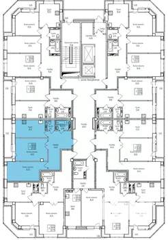 2-к квартира, строящийся дом, 64м2, 12/17 этаж