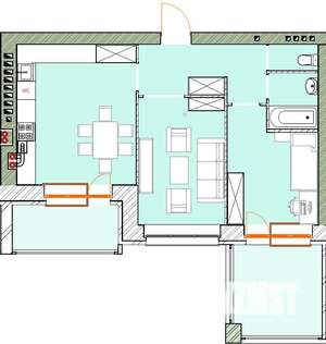 2-к квартира, сданный дом, 65м2, 3/4 этаж