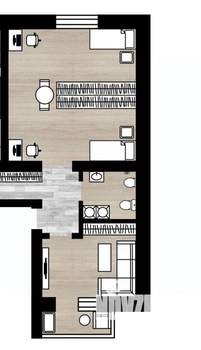 1-к квартира, вторичка, 48м2, 2/3 этаж
