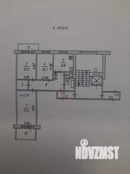 3-к квартира, вторичка, 64м2, 4/9 этаж