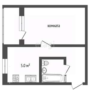 1-к квартира, вторичка, 30м2, 2/5 этаж