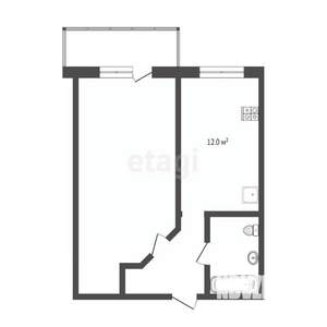 1-к квартира, вторичка, 40м2, 3/10 этаж