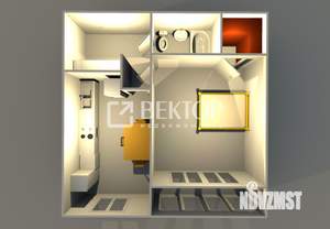 1-к квартира, вторичка, 50м2, 5/5 этаж