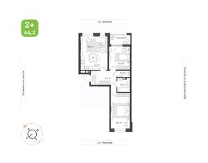 3-к квартира, вторичка, 66м2, 8/9 этаж
