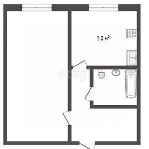 1-к квартира, вторичка, 30м2, 7/9 этаж