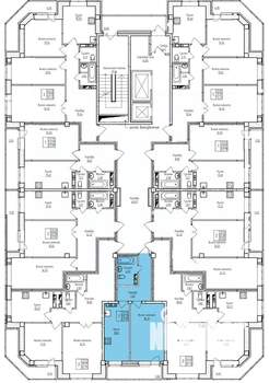 1-к квартира, вторичка, 43м2, 7/17 этаж