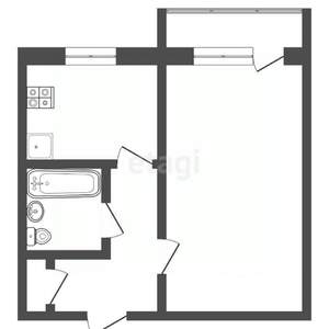 1-к квартира, вторичка, 31м2, 3/5 этаж