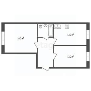 2-к квартира, вторичка, 51м2, 2/8 этаж