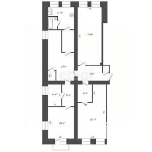 4-к квартира, вторичка, 134м2, 3/3 этаж