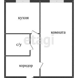 1-к квартира, вторичка, 30м2, 5/9 этаж
