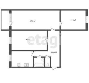 3-к квартира, вторичка, 56м2, 2/9 этаж