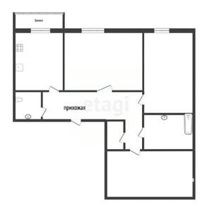 3-к квартира, вторичка, 95м2, 1/7 этаж