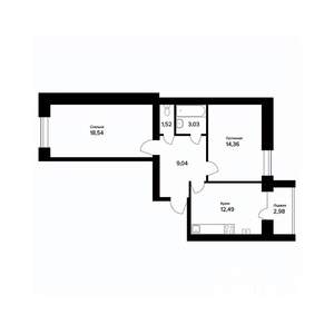 2-к квартира, вторичка, 60м2, 3/5 этаж