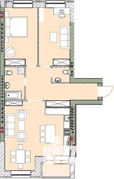 2-к квартира, сданный дом, 85м2, 1/4 этаж