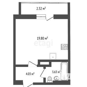 1-к квартира, вторичка, 30м2, 4/10 этаж