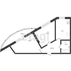 2-к квартира, вторичка, 55м2, 6/19 этаж